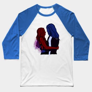 the colors red & blue Baseball T-Shirt